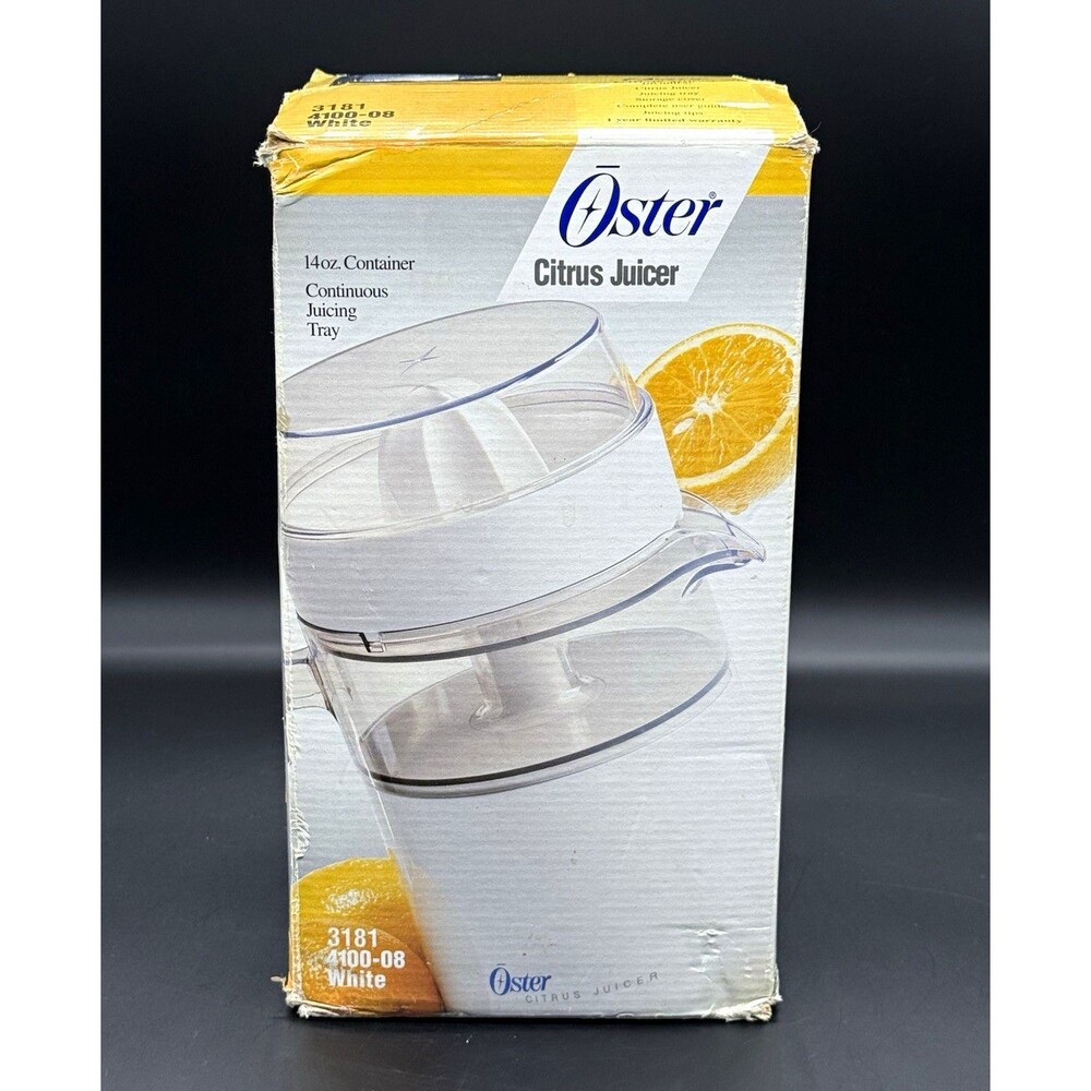 Oster 4100-08 Automatic Electric Citrus Juicer, vintage new in open box
